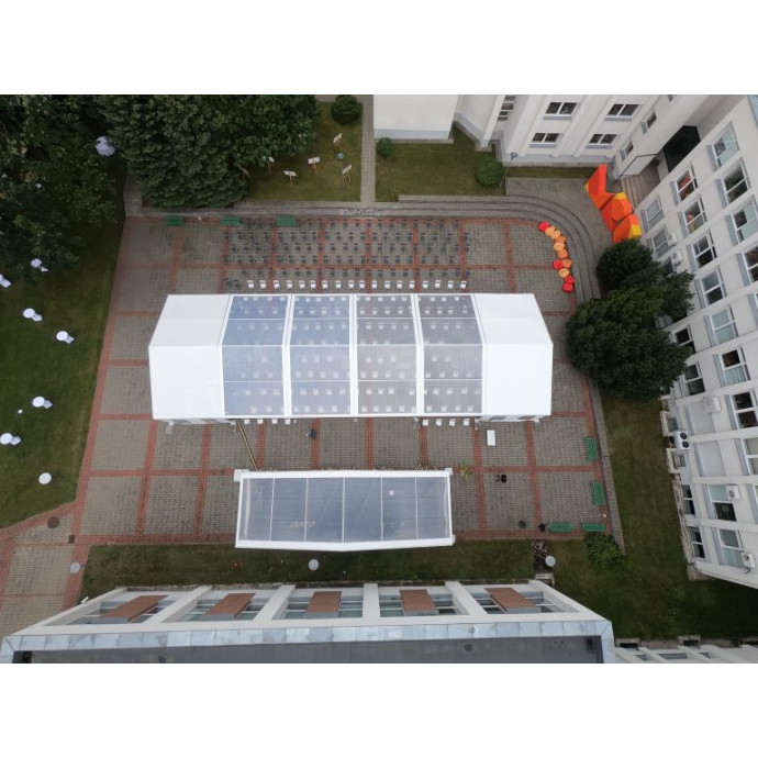 Transparent Modular Tent (rent), 10 m wide