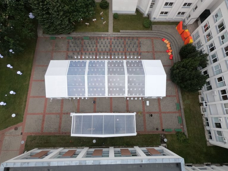 Transparent Modular Tent (for rent), 10 m wide