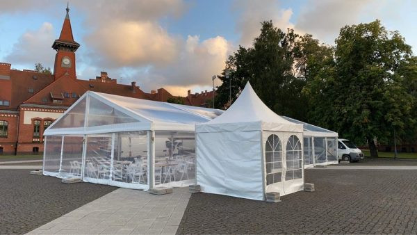 Transparent Modular Tent (for rent), 10 m wide