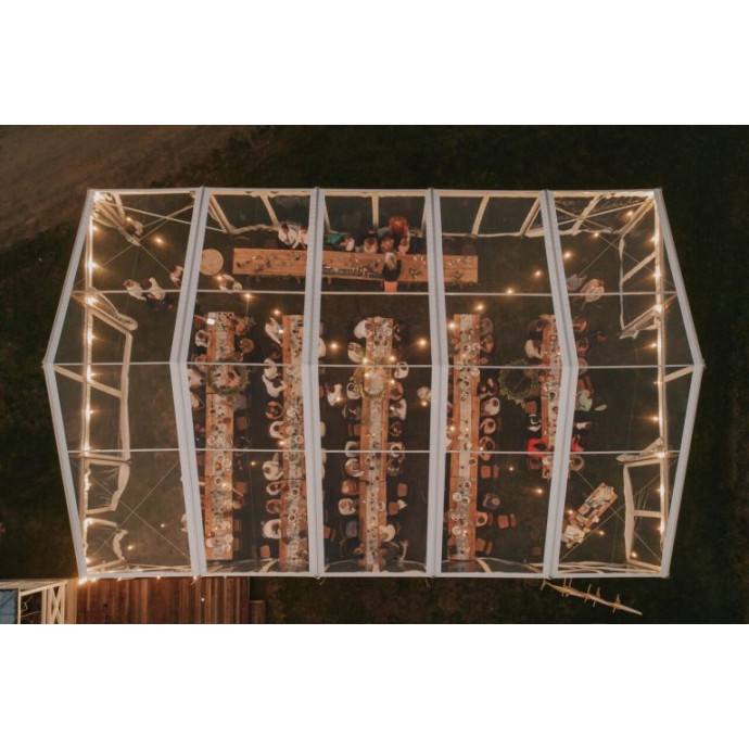 Transparent Modular Pavilion (for rent), 9 m wide