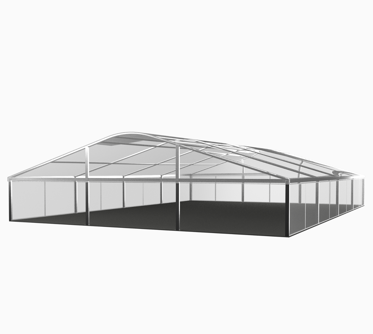 Transparent Arched Modular Tent 15 m wide (rent)