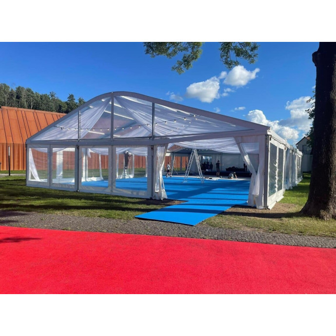 Skaidri Arkinio Tipo Modulinė Palapinė 15 m pločio (nuoma)