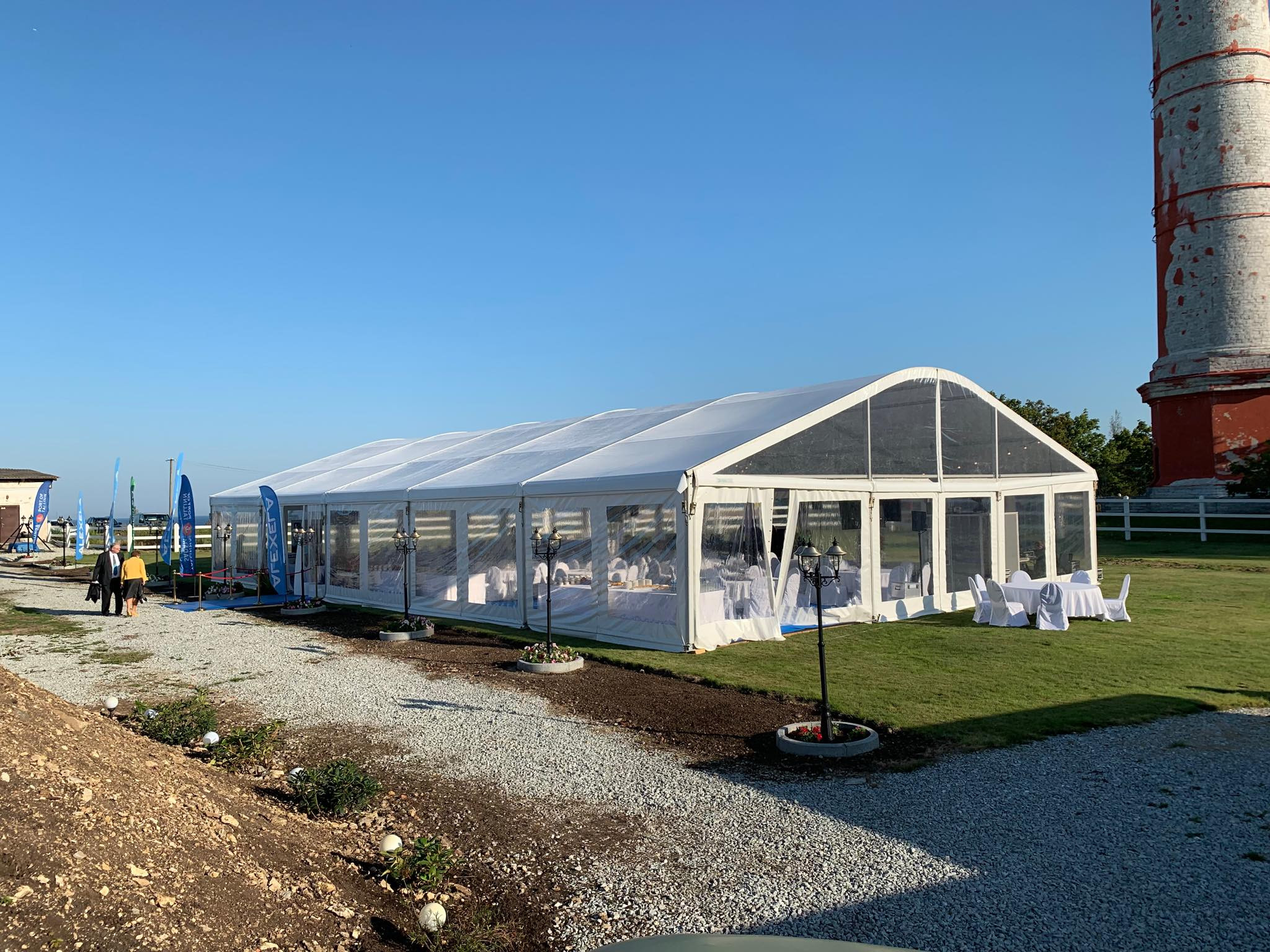 Transparent Arched Modular Tent 15 m wide (rent)