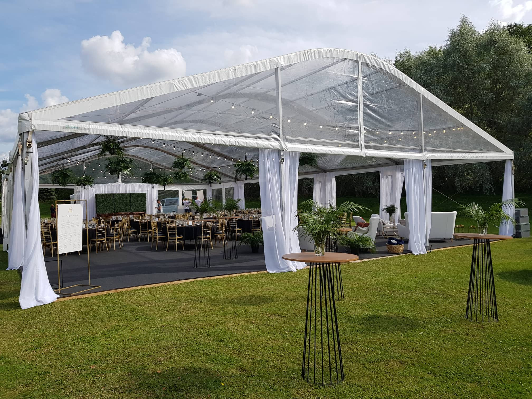 Transparent Arched Modular Tent 15 m wide (rent)