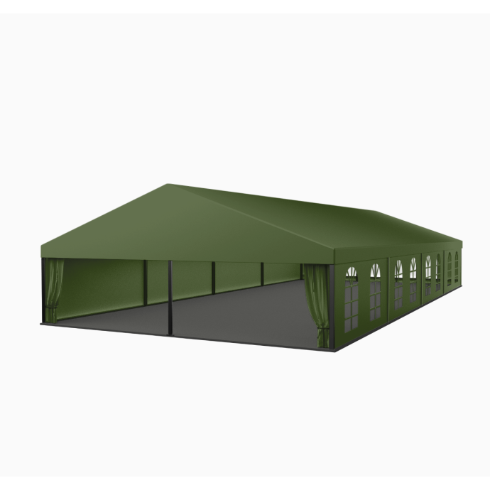 Žalias (Olive green) Modulinis Paviljonas (nuoma), 10 m pločio