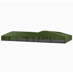 Olive Green Modular Arched Pavilion (rent), 30 m wide