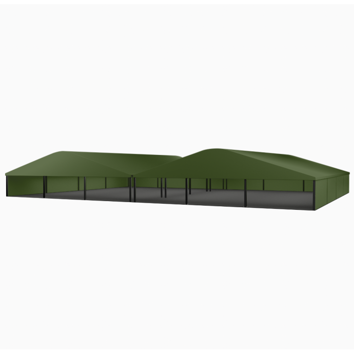 Olive Green Modular Arched Pavilion (rent), 30 m wide