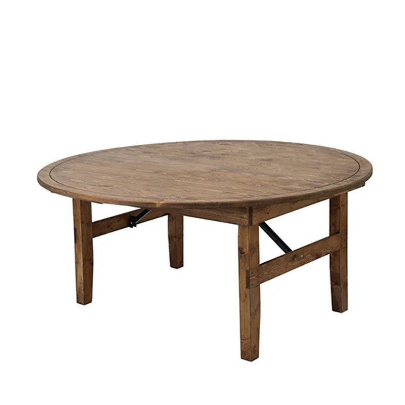 Wooden Round Farm Table D-150 (nuoma)