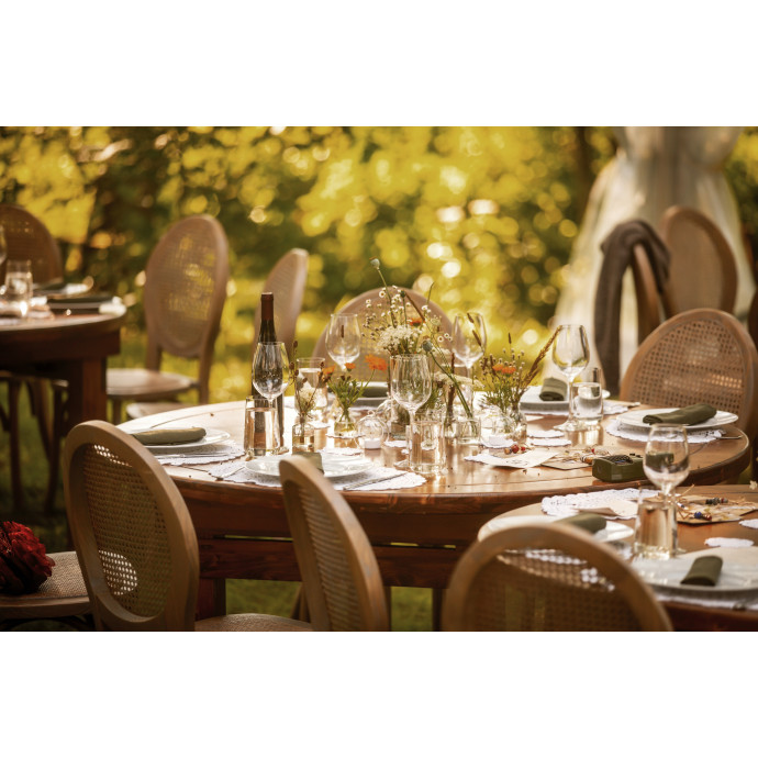Wooden Round Farm Table D-150 (nuoma)